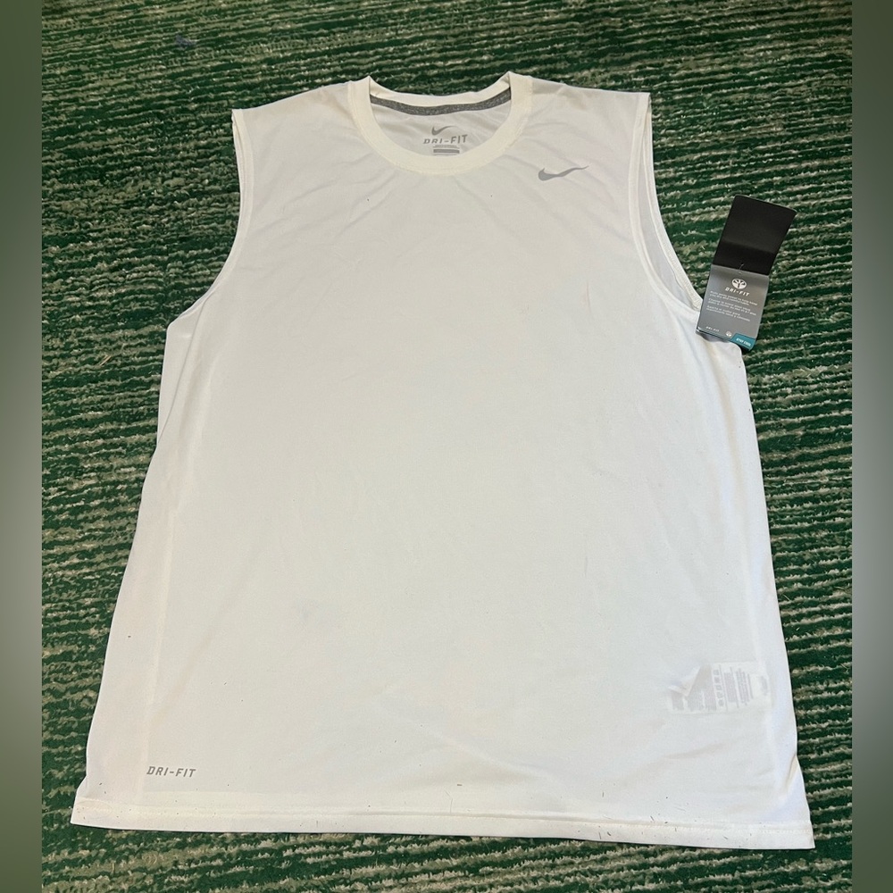 NWT Nike Men's White Dri-FIT Tank Top, Large